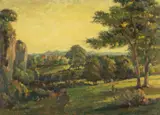 Untitled by John Freeman, oil on board, sold Aug 2024