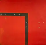 oil on canvas - red figures, signed and dated verso '77, 136 x by Riduan Tomkins, oil on canvas, sold Aug 2024