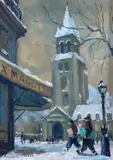 Untitled by Maurice Fiévet, oil on canvas, sold Aug 2024
