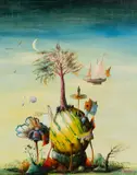 Untitled by Patrick Persini, oil on canvas, offered Aug 2024