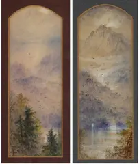 'Langdale Pike as seen by Elijah Walton, 1874, watercolor, sold Aug 2024
