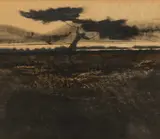 Untitled by Roger Cecil, watercolour and pencil, sold Aug 2024