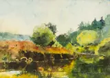 Possibly the Wye by David Grosvenor, watercolour, sold Aug 2024