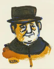 Study in Chicago by Karel Lek, watercolour, sold Aug 2024