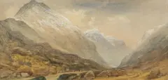 Snowdon, North Wales by David Cox Jr., watercolour, offered Aug 2024