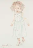 Fully by Andrew Vicari, pastel on paper, offered Aug 2024