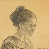 Fully by Andrew Vicari, 1967, pencil on paper, sold Aug 2024