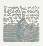 Kennedy by Paul Peter Piech, 1980, woodcut, sold Aug 2024