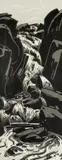 Untitled by Kyffin Williams, linocut, sold Aug 2024