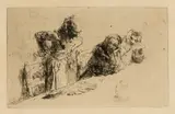 Tireuse De Cartes by Mariano Fortuny y Carbo, 1867, etching, sold Aug 2024