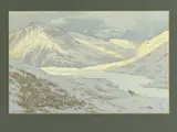In Cwm Idwal by David James Woodford, watercolour, sold Aug 2024