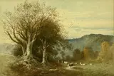Figure by William Dean Barker, 1874, watercolour, sold Aug 2024