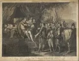 Stipple engraving - 'King John ratifying the Magna Charta by William Wynne Ryland, engraving, sold Jul 2024