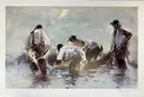 Artist proof print - cockle pickers by William Selwyn, print, sold Jul 2024