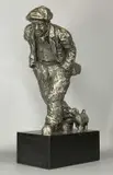 One Man and his Dog by Alexander Millar, sculpture, sold Jul 2024
