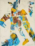 Anyworld by Neale Howells, mixed media on paper, sold Jul 2024