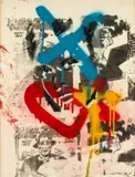 All Flash by Neale Howells, mixed media on paper, sold Jul 2024
