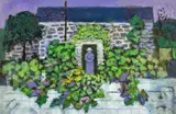 Studio stamp verso by John Elwyn, acrylic on paper, sold Jul 2024