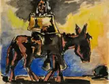 Untitled by Josef Herman, mixed media, sold Jul 2024
