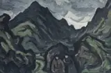 Farmers Under Cnicht by Kyffin Williams, oil on canvas, sold Jul 2024