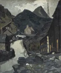 'Road to the Mine by Kyffin Williams, oil on canvas, sold Jul 2024