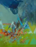 Rising Storm by Elfyn Jones, oil on canvas, sold Jul 2024