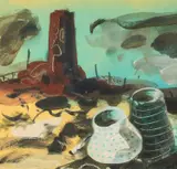 Vessels by Clive Hicks-Jenkins, mixed media, sold Jul 2024