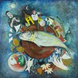 The Village and I and Marc Chagall by Dorothy Morris, oil on board, sold Jul 2024