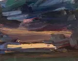 Sunset Study, Betws yn Rhos by David Lloyd Griffith, oil on card, sold Jul 2024