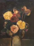 Untitled by Will Roberts, oil on board, sold Jul 2024