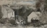 Untitled by John Knapp-Fisher, 1966, acrylic on board, sold Jul 2024