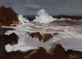 'Spray by Donald McIntyre, acrylic on card, sold Jul 2024