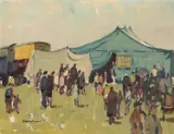 Untitled by Donald McIntyre, oil on board, sold Jul 2024