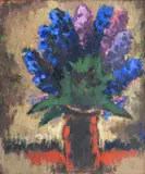 'Flowers by Josef Herman, oil on board, sold Jul 2024