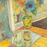 The Blue Sunflower by Marcia Gibson-Watt, oil on board, sold Jul 2024