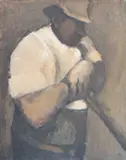 The Farmer by Will Roberts, oil on board, sold Jul 2024