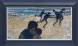 'Children on the by Claudia Williams, oil on panel, sold Jul 2024