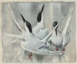 Untitled by Charles Frederick Tunnicliffe, watercolour and pencil, sold Jul 2024