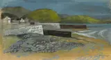 Aberaeron c.1958 by John Elwyn, watercolour, sold Jul 2024