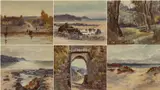 Porth Uchaf by Maud Salmon, watercolor, sold Jul 2024