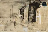 Crymmych by John Knapp-Fisher, 1987, watercolour, sold Jul 2024