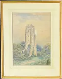 Tower of the Greyfriars Priory by George Fall, watercolour, offered Dec 2025