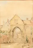 A Norwich Scene by Mrs Cummins, pencil and watercolour, offered Nov 2025