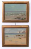 Early Morning, Cornwall by Guy Dollman, Marble Cliffs of Brittany' oil on canvas on board, signed lower right the former, offered Nov 2025