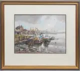 Ipswich Docks (Cliff Quay) by Neil Westwood, watercolour, offered Nov 2025