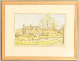 Lower Slaughter by Elizabeth Chalmers, watercolour, sold Nov 2025