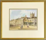 Shops in Stow by Elizabeth Chalmers, watercolour, sold Nov 2025