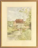 The Mill at Greywell, Hampshire by Elizabeth Chalmers, watercolour, sold Nov 2025