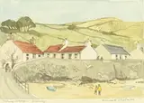 Fishing Cottages, Guernsey by Elizabeth Chalmers, watercolour, sold Nov 2025