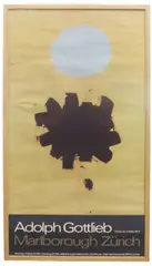 Exhibition poster 7 Feb - 4 March 1972 for Marlborough Zurich by Adolph Gottlieb, etching, sold Nov 2025
